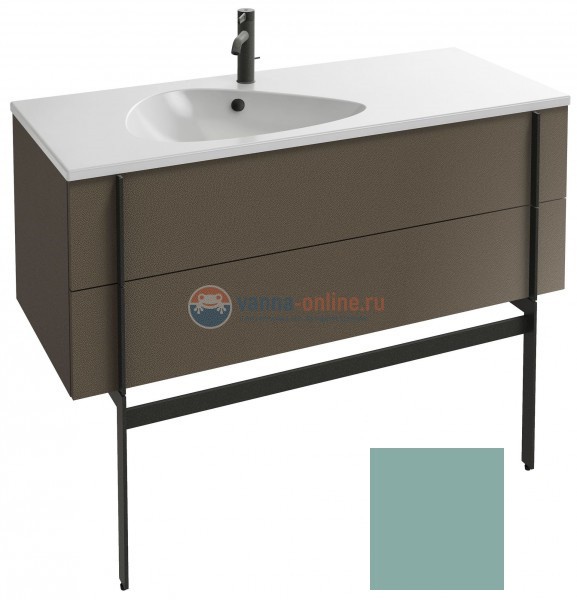 Тумба под раковину Jacob Delafon Nouvelle Vague 120 EB3035-S43, 2 ящика, цвет - ментол сатин