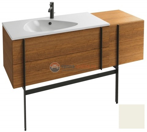 Тумба под раковину Jacob Delafon Nouvelle Vague 145 EB3037RU-G1D, 3 ящика, с выступом, цвет - жасмин глянцевый