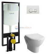 Инсталляция Vitra с унитазом Vitra Zentrum 9012B003-7206, сиденье микролифт, комплект