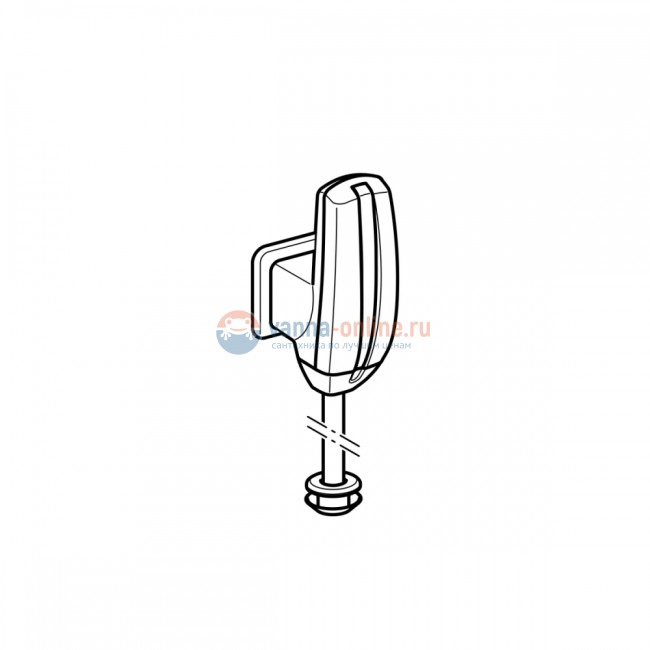 Система электронного управления смывом писсуара Geberit 115.805.46.1, питание от батарей, подвод воды сзади