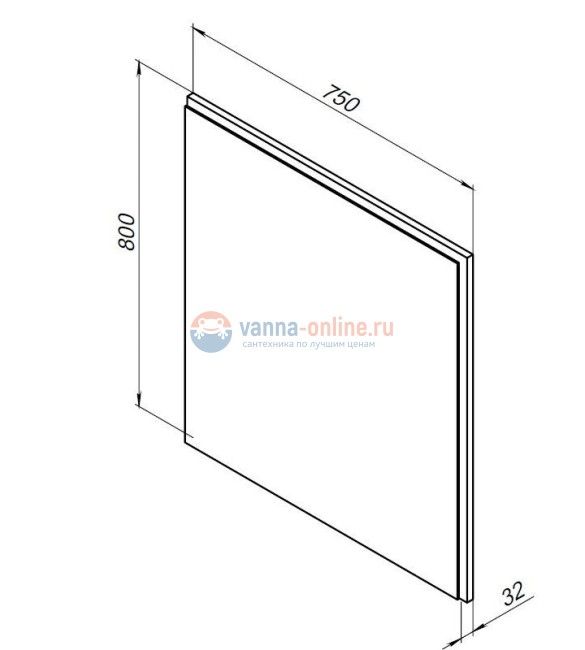 Зеркало Aquanet Nova Lite 75, 249513, с подсветкой, цвет рамки дуб рустикальный