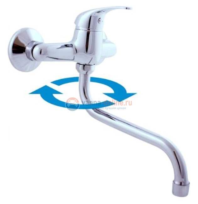 Смеситель для кухонной мойки Rav-Slezak Sazava SA501.5/22, с поворотным изливом, хром