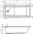 Акриловая ванна Riho Lusso Plus 170x80 см