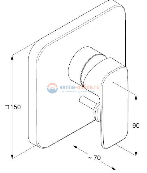 Смеситель для ванны и душа Kludi Pure&Style 404190575 Смеситель для ванны и душа Kludi Pure&Style 404190575