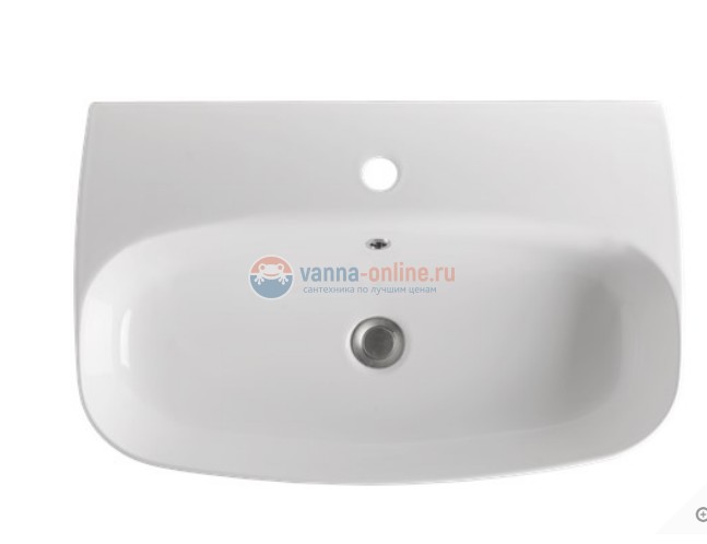 Раковина накладная Kerasan Nolita 534201*1, 70 х 45 см, цвет белый глянцевый