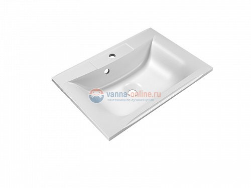 Раковина из искусственного мрамора BelBagno BB650/450-LV-MR-PR, 65x45x15 см