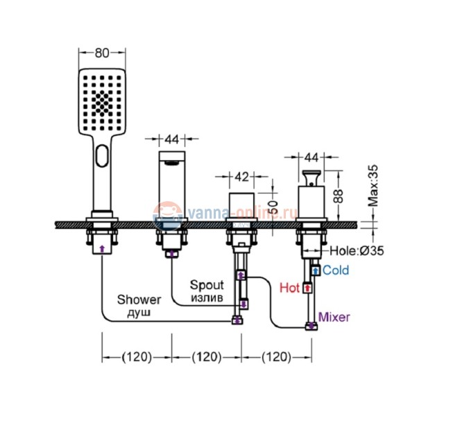 Смеситель Timo Torne 4330/03Y для ванны, на борт ванны, черный Смеситель Timo Torne 4330/03Y для ванны, на борт ванны, черный