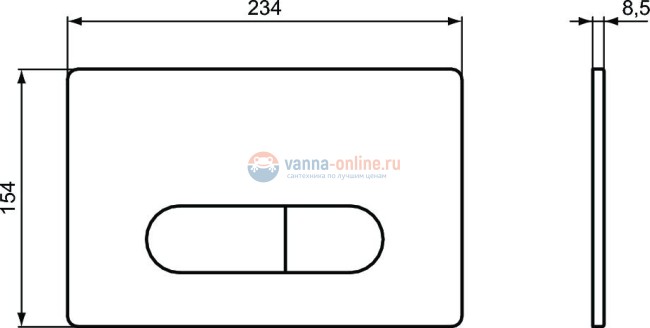 Пневматический промо-набор, состоящий из: R027767 PROSYS 120 P Встраиваемая инсталляция для монтажа подвесных унитазов и R0116AA OLEAS™ P1 Пневматическая панель смыва