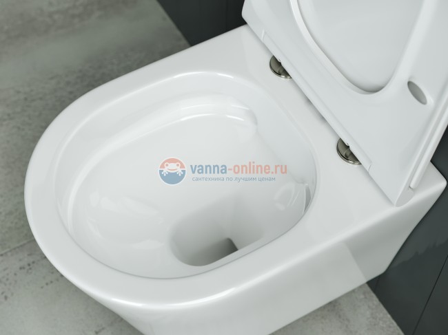 Подвесной унитаз Ceramica Nova Forma Rimless безободковый, с сиденьем Soft Close, CN3011 Подвесной унитаз Ceramica Nova Forma Rimless безободковый, с сиденьем Soft Close, CN3011