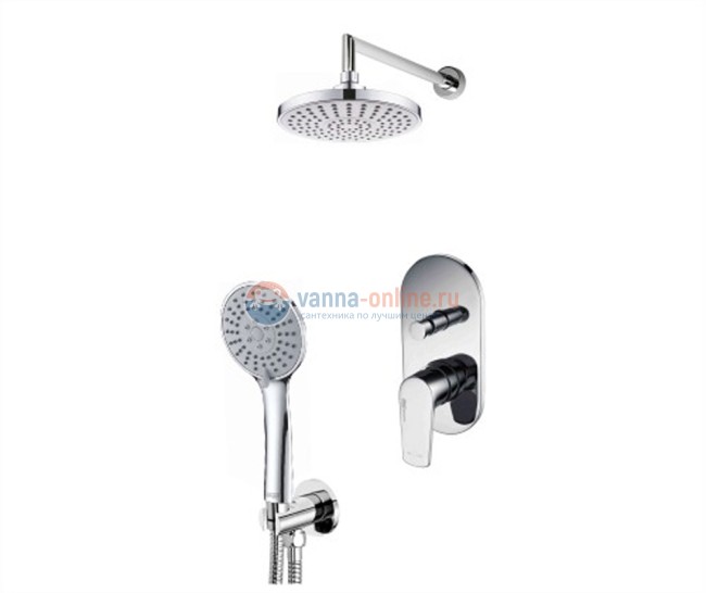 Душевая система WasserKRAFT A16629, скрытый монтаж, хром Душевая система WasserKRAFT A16629, скрытый монтаж, хром