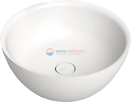 Раковина накладная Salini Alda 02, 42,5 x 42,5 x 15,5 см, из материала Solix, белая матовая 1102210M