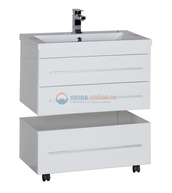 Тумба под раковину Aquanet Нота 75 (005) 00171487, цвет белый Тумба под раковину Aquanet Нота 75 (005) 00171487, цвет белый
