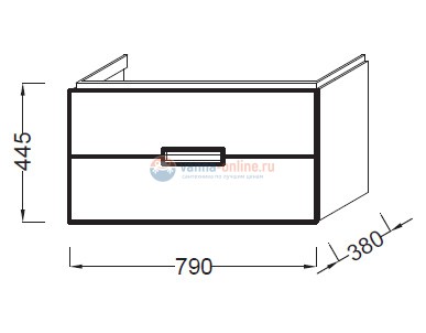 Тумба под раковину Jacob Delafon Reve EB1135-E12, дымчатый