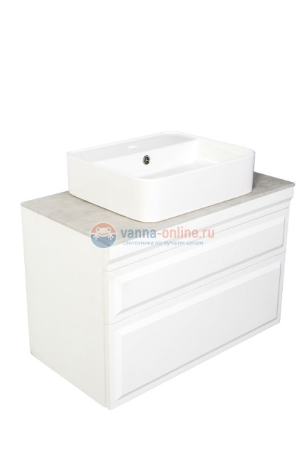 Тумба с раковиной Orange Modi 75 см, подвесная, цвет - белый софт Тумба с раковиной Orange Modi 75 см, подвесная, цвет - белый софт