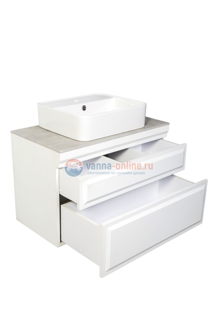 Тумба с раковиной Orange Modi 75 см, подвесная, цвет - белый софт Тумба с раковиной Orange Modi 75 см, подвесная, цвет - белый софт
