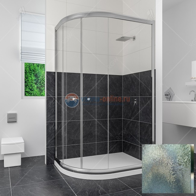 Душевой уголок RGW CL-61, 04096192-51, 90x120x185 см, дверь раздвижная, стекло шиншилла, хром