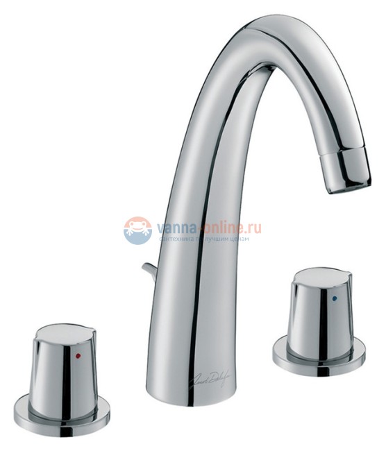 Смеситель Jacob Delafon Elevation E18871 для раковины на 3 отверстия с донным клапаном Смеситель Jacob Delafon Elevation E18871 для раковины на 3 отверстия с донным клапаном