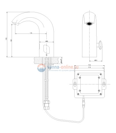 Смеситель для раковины Lemark Project LM4656CE, сенсорный Смеситель для раковины Lemark Project LM4656CE, сенсорный