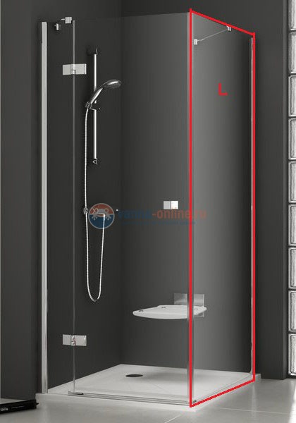 Неподвижная стенка Ravak Smartline SMPS-90 L/R, хром/транспарент