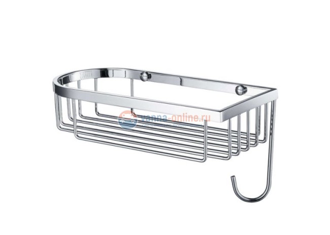 Полка с крючком Timo Nelson 150080/00, хром, 26.1 см Полка с крючком Timo Nelson 150080/00, хром, 26.1 см