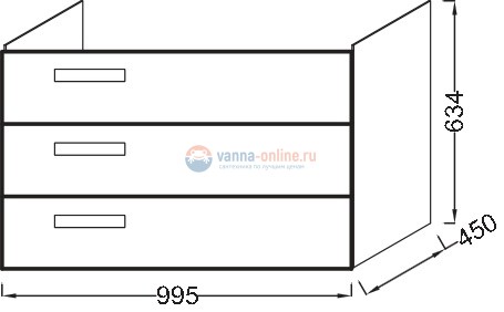 Тумба для раковины Jacob Delafon Rythmik 100 см, EB1310-G1C цвет Белый Бриллиант