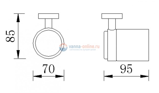Подстаканник одинарный Rush Victoria VI71310