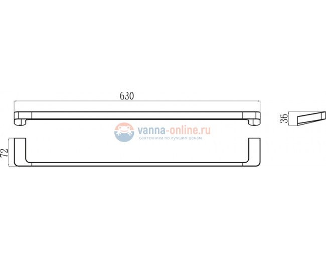 Полотенцедержатель Ravak 10° TD 310.00, 63 см