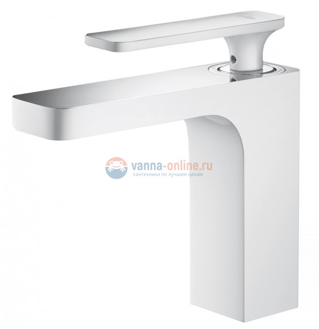 Смеситель Timo Torne 4361/00-16F для раковины, белый-хром Смеситель Timo Torne 4361/00-16F для раковины, белый-хром