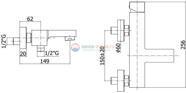Смеситель Paffoni Elle EL022NO для ванны и душа