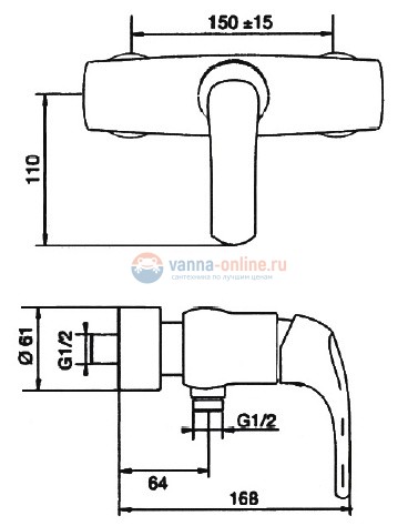 Смеситель Jacob Delafon Nateo E71253 для душа с эксцентриками Смеситель Jacob Delafon Nateo E71253 для душа с эксцентриками
