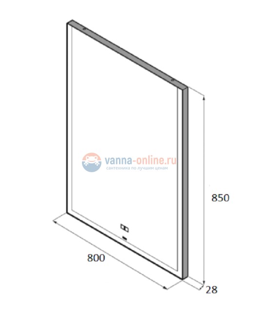 Зеркало Roca Aneto 80 см, 7.8123.6.300.0, с LED подсветкой, цвет белый матовый Зеркало Roca Aneto 80 см, 7.8123.6.300.0, с LED подсветкой, цвет белый матовый