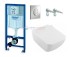 Инсталляция Grohe 38721001, с безободковым унитазом Villeroy&Boch Venticello 4611 R0R1, сиденье микролифт, комплект Инсталляция Grohe 38721001, с безободковым унитазом Villeroy&Boch Venticello 4611 R0R1, сиденье микролифт, комплект