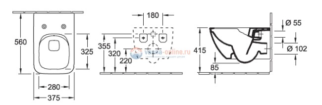 Инсталляция Grohe 38721001, с безободковым унитазом Villeroy&Boch Venticello 4611 R0R1, сиденье микролифт, комплект Инсталляция Grohe 38721001, с безободковым унитазом Villeroy&Boch Venticello 4611 R0R1, сиденье микролифт, комплект