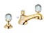 Смеситель Kludi Adlon 5104645G4 для раковины DN 15, на 3 отверстия, низкий излив, ручки хрусталь, цвет золото 23 карата Смеситель Kludi Adlon 5104645G4 для раковины DN 15, на 3 отверстия, низкий излив, ручки хрусталь, цвет золото 23 карата