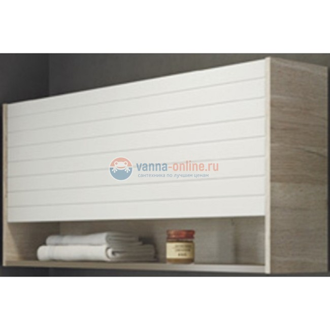 Шкаф подвесной Comfortу Клеон 120, 0823, цвет белый, дуб дымчатый