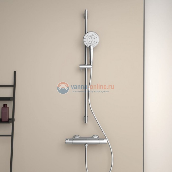Настенный термостатический смеситель для душа с полочкой Ideal Standard Ceratherm T50 A7695AA