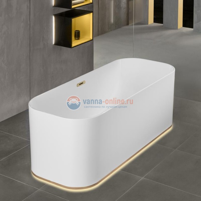 Квариловая ванна Villeroy&Boch Finion 170 x 70 см UBQ177FIN7A200V101, фурнитура шампань Квариловая ванна Villeroy&Boch Finion 170 x 70 см UBQ177FIN7A200V101, фурнитура шампань