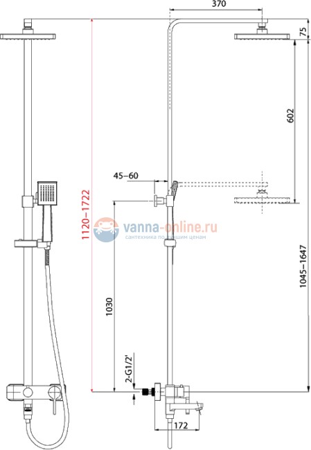 Душевая стойка Lemark Tropic LM7004C Душевая стойка Lemark Tropic LM7004C