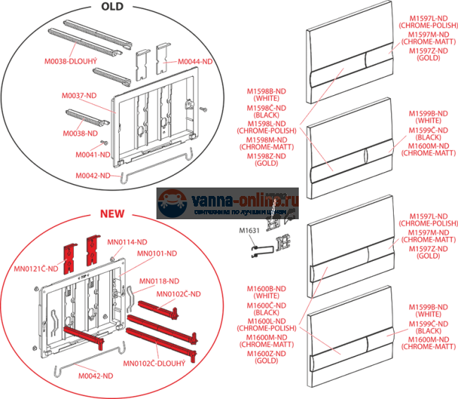 Клавиша смыва AlcaPlast M1730