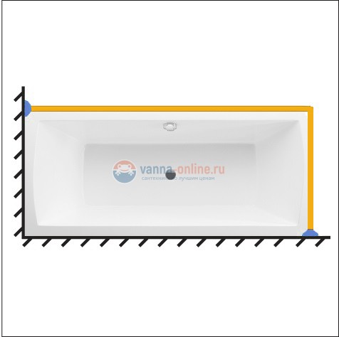 Карниз Г- образный G-Grand 180x70 см карнизы для ванн