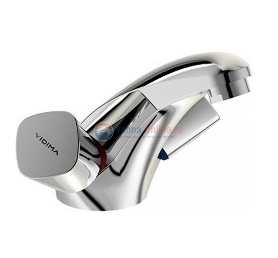 Смеситель Vidima КВАДРО (Quadro) BA243AA для раковины без донного клапана, хром Смеситель Vidima КВАДРО (Quadro) BA243AA для раковины без донного клапана, хром