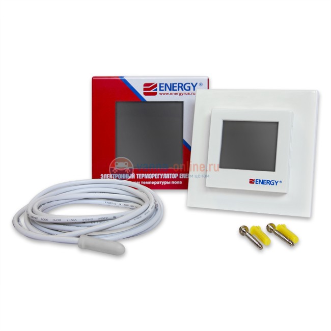 Терморегулятор для теплого пола Energy TK 08 NEW, с сенсорным дисплеем, программируемый