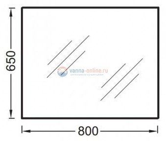 Зеркало Jacob Delafon Struktura  80 см, EB1098-NF
