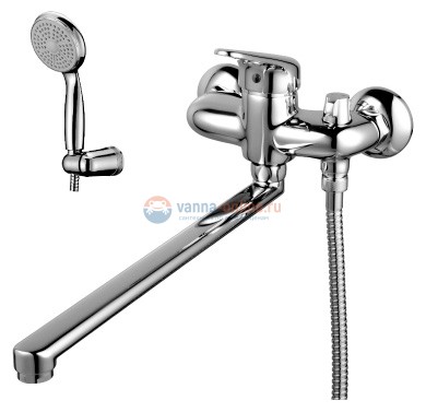 Смеситель для ванны и душа Lemark Luna LM4117C с длинным изливом