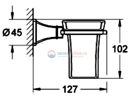 Держатель со стаканом Grohe Grandera 40626000, хром Держатель со стаканом Grohe Grandera 40626000, хром