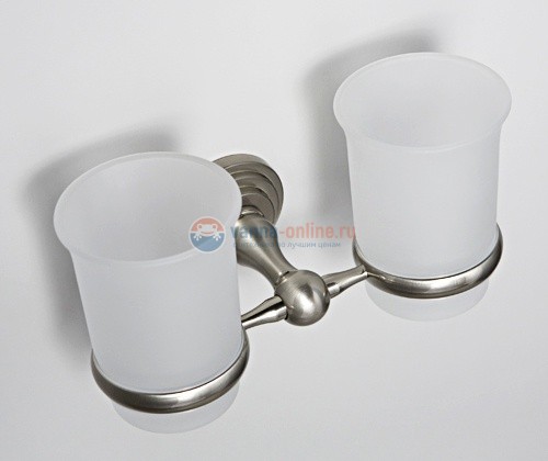 Стакан стеклянный с держателем WasserKRAFT Ammer 7028D, двойной Стакан стеклянный с держателем WasserKRAFT Ammer 7028D, двойной