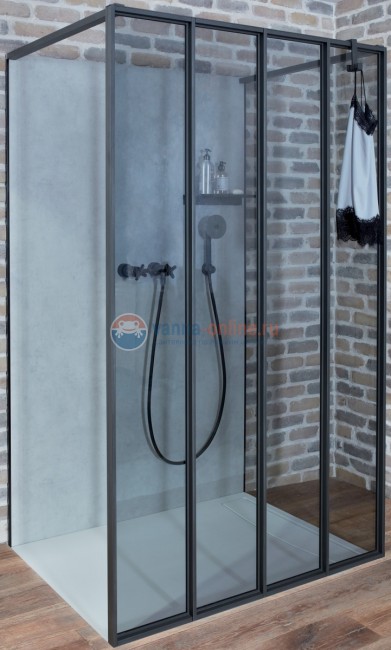 Душевое ограждение Jacob Delafon Nouvelle Vague 1714 мм отдельностоящее, стекло прозрачное