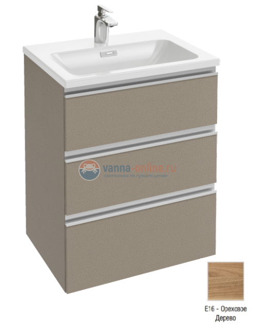 Тумба под раковину Jacob Delafon VOX 60х75 ореховое дерево, EB2050-RA-E16