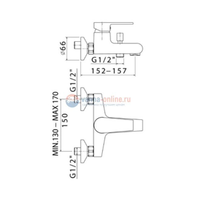 Смеситель для ванны Jacuzzi Rubinetteria Zeus 0ZU00002JA00 с аксессуаром
