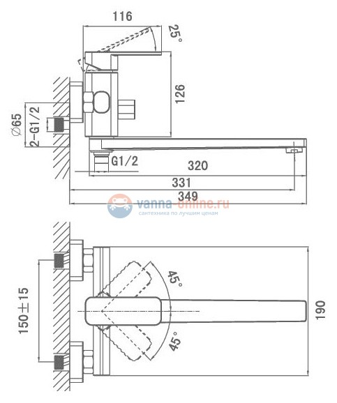 Смеситель D&K Altportel Rhein DA1333301
